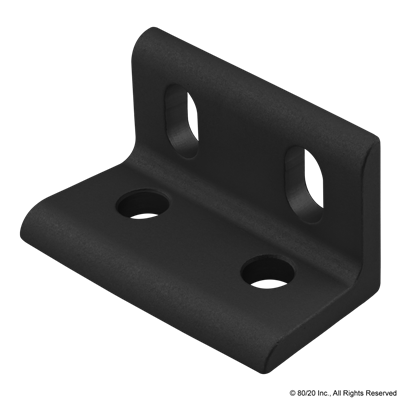 BLACK 10 S 4 HOLE SLOTTED CORNER BRACKE