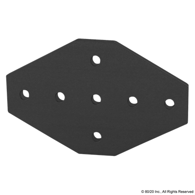 BLACK 15 S 7 HOLE CROSS FLAT PLATE