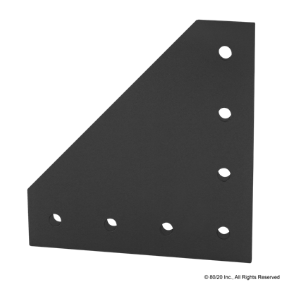 BLACK 15 S 7 HOLE 90 DEGREE FLAT PLATE