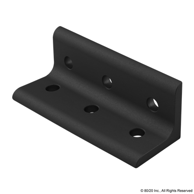 BLACK 15 S 6 HOLE INSIDE CORNER BRACKET