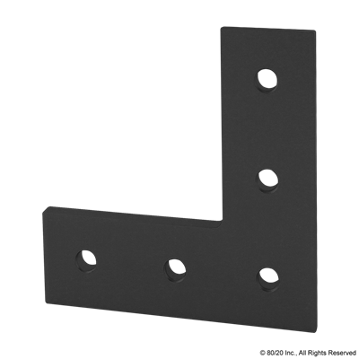 BLACK 15 S 5 HOLE L FLAT PLATE