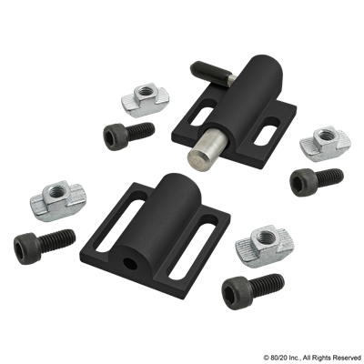 BLACK DEADBOLT W/ SIDE LATCH-45 SERIES