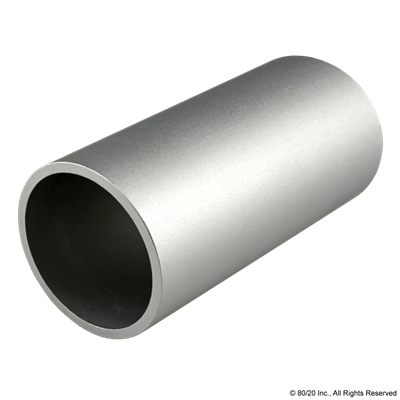 2  DIAMETER ALUMINUM TUBE CLEAR ANODIZE