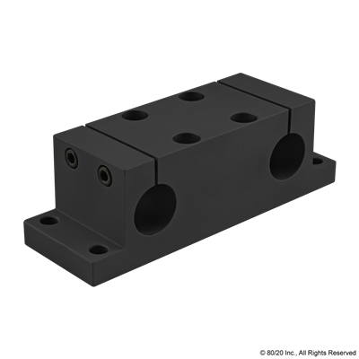 BLACK 1 DIAMETER DOUBLE SHAFT MOUNTING