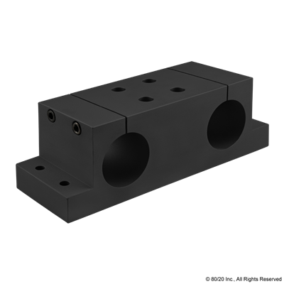 BLACK 2 DIAMETER DOUBLE SHAFT MOUNTING