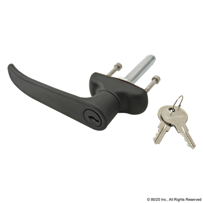 BLACK FURNITURE L-HANDLE - LOCKING