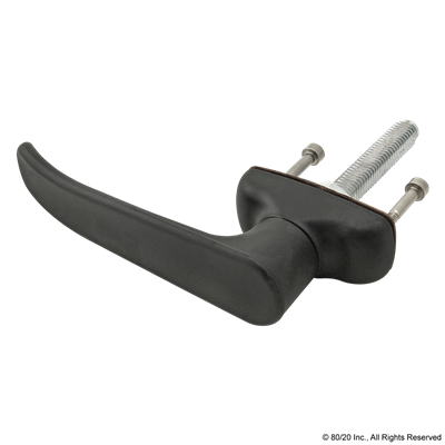 BLACK FURNITURE L-HANDLE - NON-LOCKING