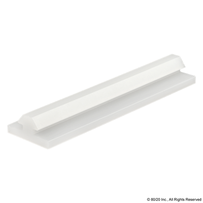 10 S WHITE UHMW TOP MOUNT STRIP PROFILE