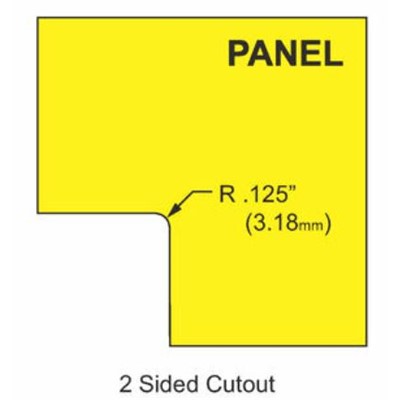 2 SIDED ALUMINUM CUT OUT ALL DIMENSIONS