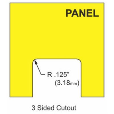 3 SIDED CUT OUT ANY DIMENSION> 80MM