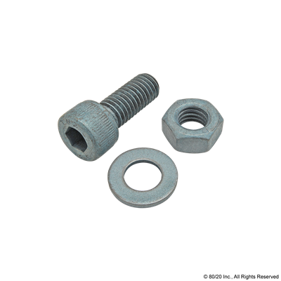 M8 X 20mm SHCS W/ WASHER & HEX NUT