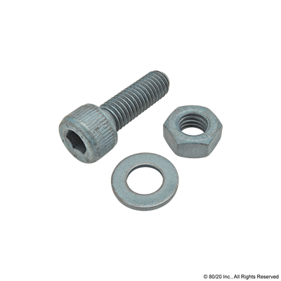 M8 X 25mm SHCS W/ WASHER & HEX NUT