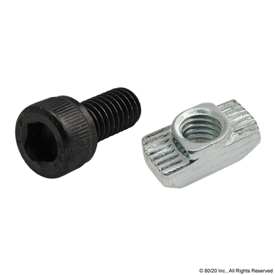 M6 X 12MM SHCS W/ T-NUT SLOT 8ZINC PLAT