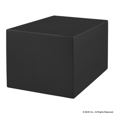 2.5 X 3 ALUMINUM BLOCK PROFILE BLACK