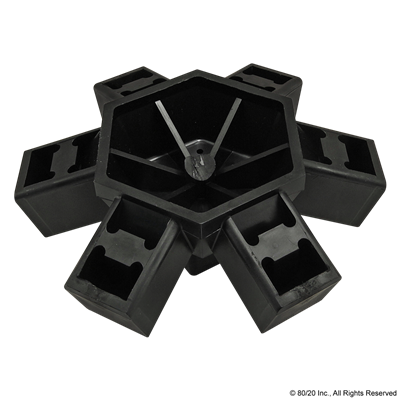 HEXAGON CENTER - BLACK