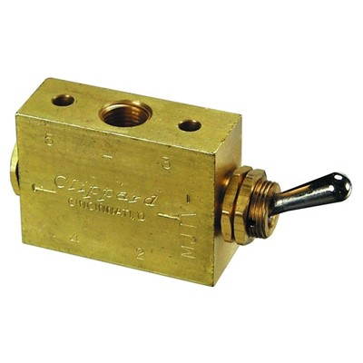 4-Way Toggle Valve NP Steel Toggle 1/8