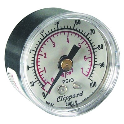 Pressure Gauge Stud Mount 1/8  NPT 0 to