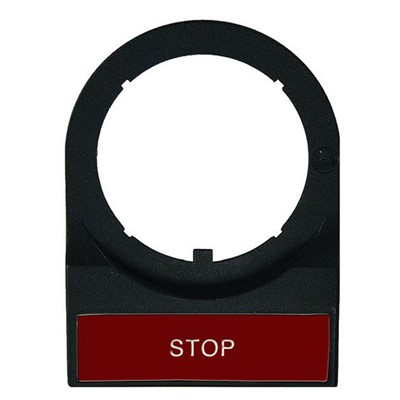 30MM LEGEND PLATE STOP RED