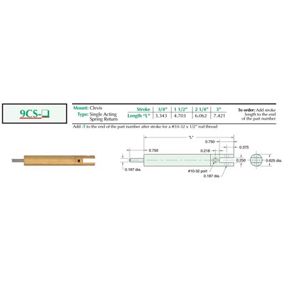 9/16 Single Acting Clevis Mnt Spring