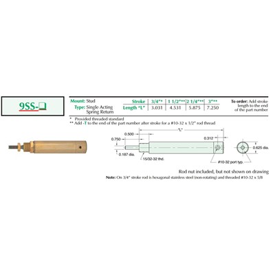 9/16 Single Acting Stud Mnt Spring Re