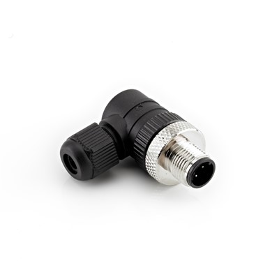 M12 Field connector Male Angled 4-pin PG