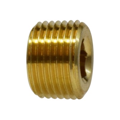 1/16 BRASS C/S HEX PLUG