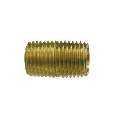 1/4 X CLOSE YELLOW BRASS NIPPLE