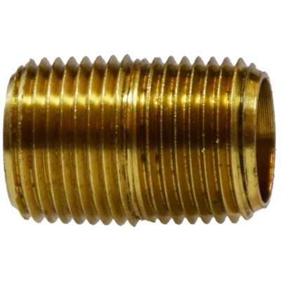 3/8 X CLOSE YELLOW BRASS NIPPLE