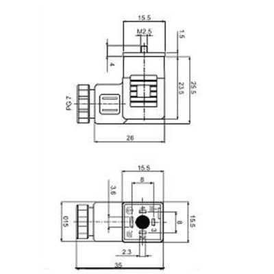 DIN PLUG 43650-C (8MM) PG7 CORD GRIP