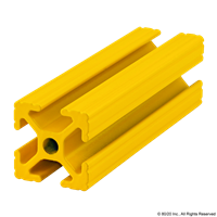 1  X 1  T-SLOT EXT YELLOW POWDER COAT 1