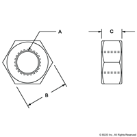 M4 X 0.7 HEX NUT [BLACK]