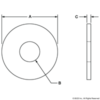 M4 FLAT WASHER [BLACK]