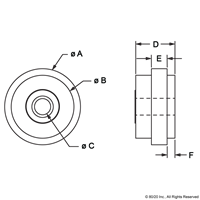 ROLLER Ø 29  NYLON  SLOT 6