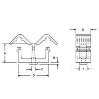 CLIP CABLE BINDER  NYLON  SLOT 8