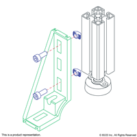 FLOOR BRACKET 45  175 X 86 X 43  LEFT