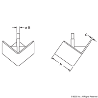 COVER CAP FOR 3-WAY CONNECTION ANGLE 30