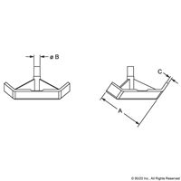 COVER CAP FOR 3-WAY CONNECTION ANGLE 38