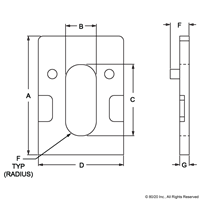 SPACER FOR UNIBLOCK  D = 2 MM  NYLON