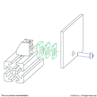 SPACER FOR UNIBLOCK  D = 2 MM  NYLON