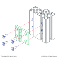 METAL HINGE 50 X 63  NON DETACHABLE