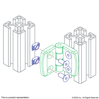 PLASTIC HINGE 20  STAINLESS STEEL BOLT