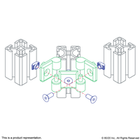 PLASTIC HINGE  DOUBLE  SLOT 8 DETACHABL