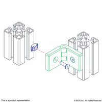 PLASTIC HINGE 20 MINI  NON-DETACHABLE