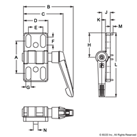 DIE-CAST ZINC HINGE WITH OBLONG HOLES