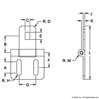 LIGHT METAL HINGE  NON-DETACHABLE  MOUN