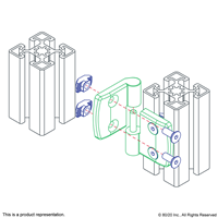 PLASTIC COMBINATION HINGE 30X30 LEFT  D