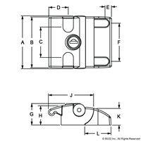 SLAM LATCH  UNIVERSAL KEY  DIE-CAST ZIN