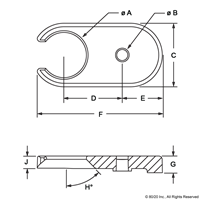 FLOOR MOUNTING 80 FOR TRAPEZOID BASE  D