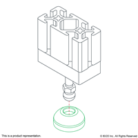 BASE FOR SWIVEL FEET  D30 WITH ANTI-SLI