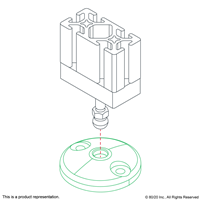 BASE FOR SWIVEL FEET  D80 WITH ANTI-SLI